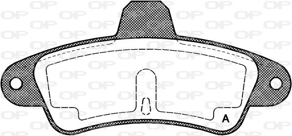 OPEN PARTS Комплект тормозных колодок, дисковый тормоз BPA0433.00